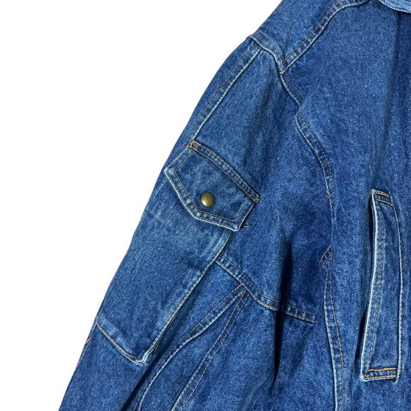 Vintage SBII by Betterman Denim Jacket Mens L Chore Flannel Lined Workwear - Picture 5 of 9